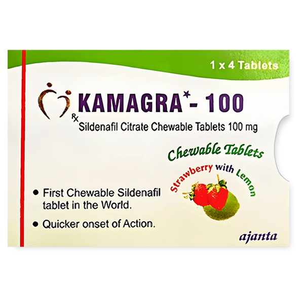 Kamagra Polo 100 mg Sildenafil Citrate Chewable Tablets product packaging detail 2