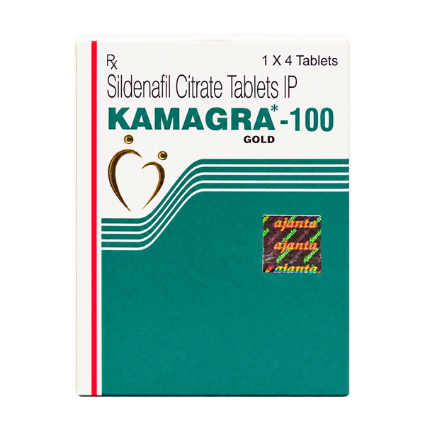 Kamagra Gold 100 mg Sildenafil Citrate Tablets product packaging