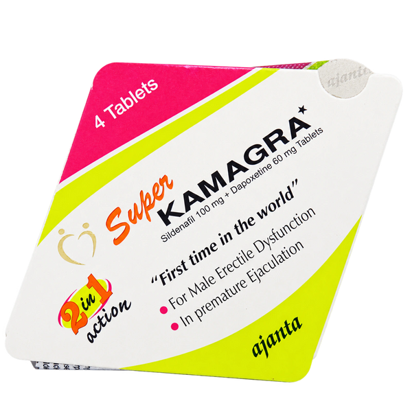 Kamagra Super Sildenafil 100 mg + Dapoxetine 60 mg Tablets product packaging
