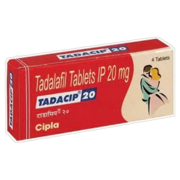 Tadacip 20 mg Tadalafil Tablets product packaging