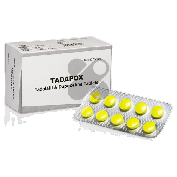 Tadapox Tadalafil 20 mg + Dapoxetine 60 mg Tablets product packaging