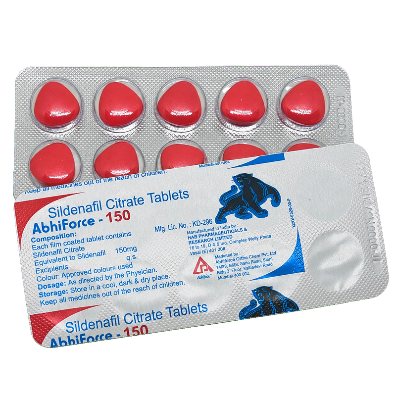 Abhiforce 150 mg Sildenafil Citrate Tablets product packaging detail 2