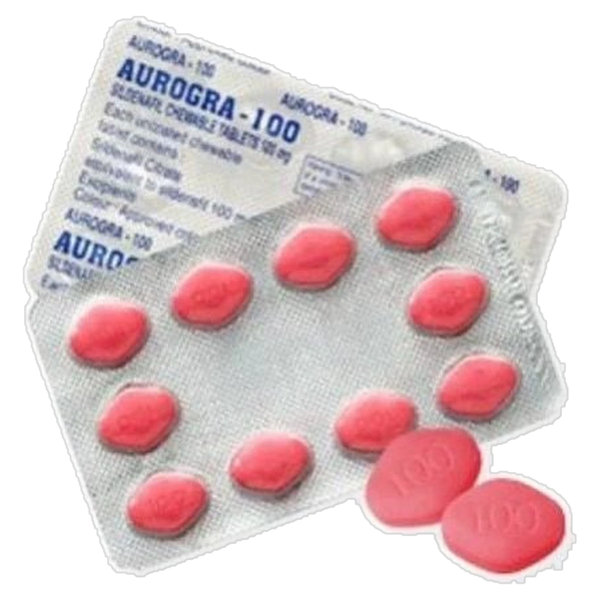 Aurogra 100 mg Sildenafil Citrate Tablets product packaging