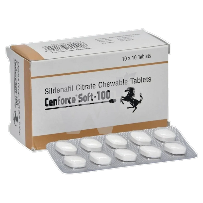 Cenforce Soft 100 mg Sildenafil Citrate Chewable Tablets product packaging detail 2