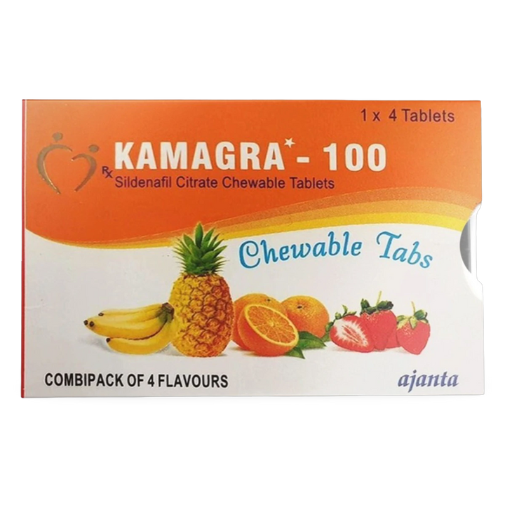 Kamagra 100 mg Sildenafil Citrate Chewable Tablets