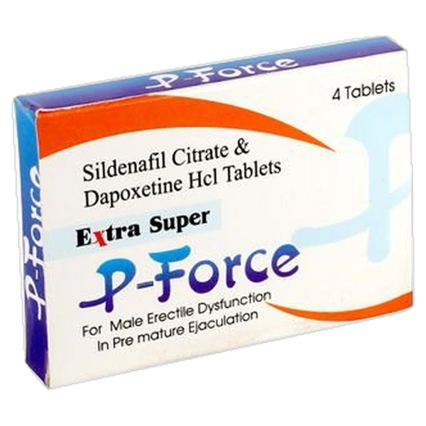 Extra Super P-Force Sildenafil 100 mg + Dapoxetine 100 mg Tablets product packaging