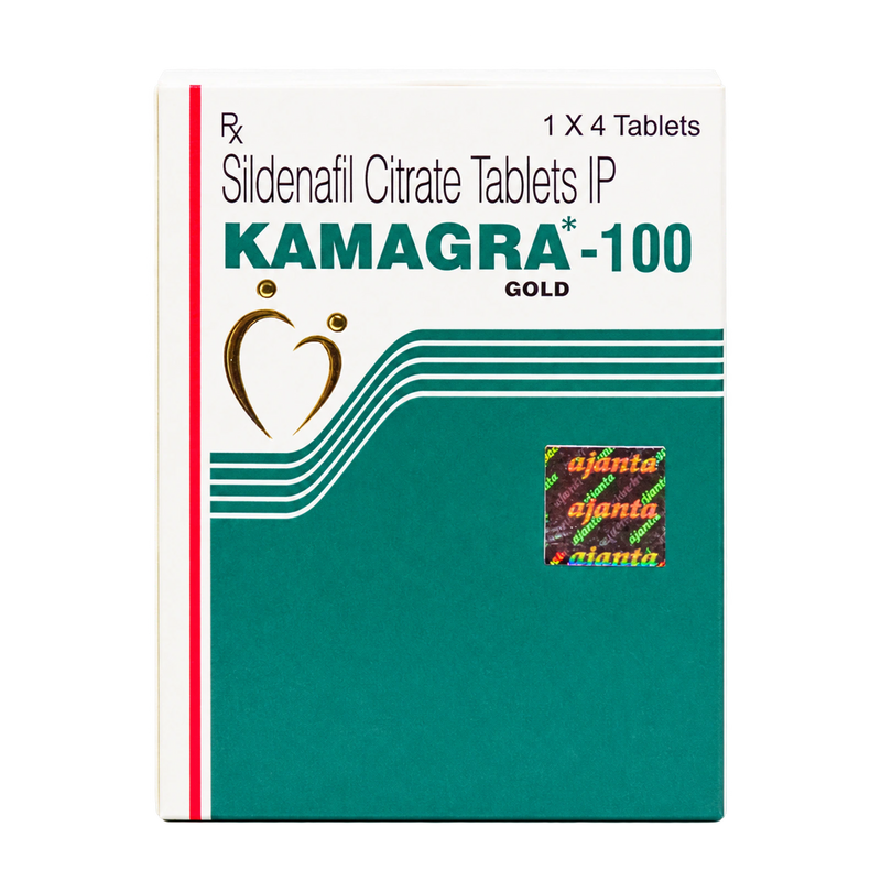 Kamagra Gold 100 mg Sildenafil Citrate Tablets product packaging