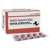 Super Vidalista Tadalafil 20 mg + Dapoxetine 60 mg Tablets product packaging