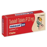 Tadacip 20 mg Tadalafil Tablets product packaging
