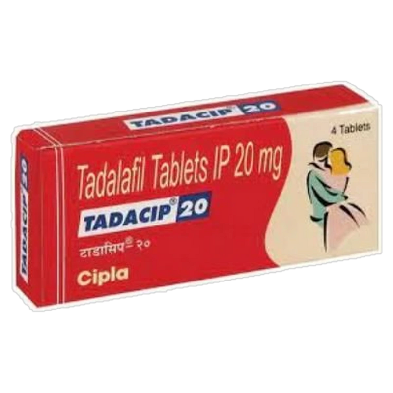 Tadacip 20 mg Tadalafil Tablets product packaging