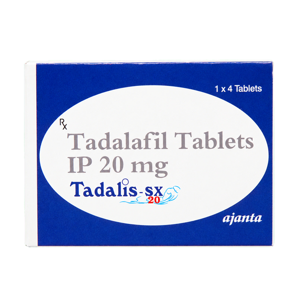 Tadalis-SX 20 mg Tadalafil Tablets product packaging