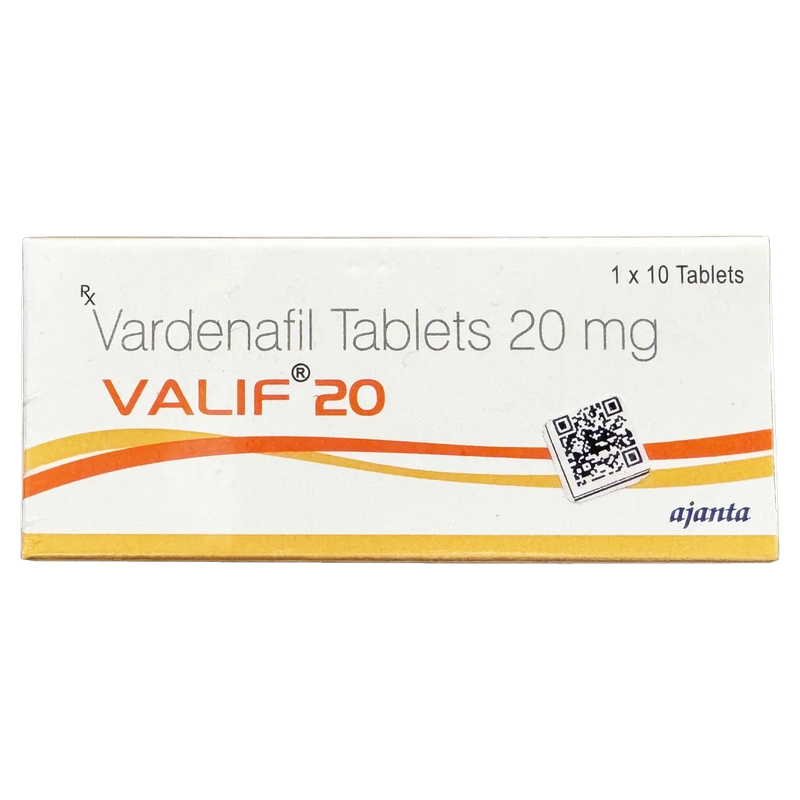 Valif 20 mg Vardenafil Tablets product packaging detail 2