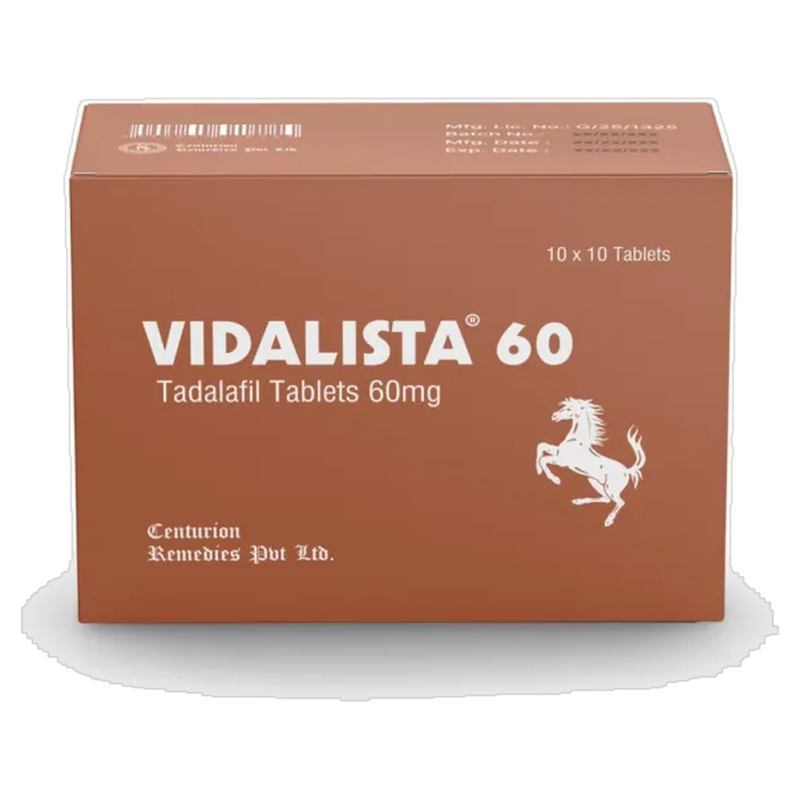 Vidalista 60 mg Tadalafil Tablets product packaging