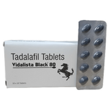 Vidalista Black 80 mg Tadalafil Tablets product packaging