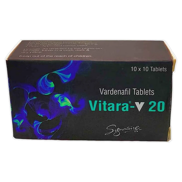 Vitara-V 20 mg Vardenafil Tablets product packaging detail 2